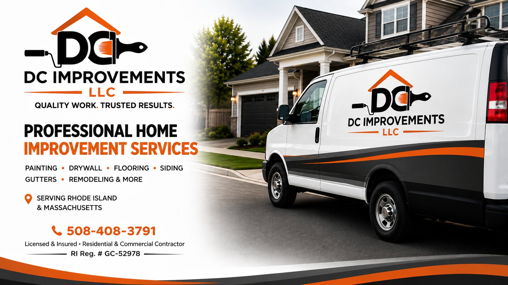 DC Improvements LLC — professional home improvement services, painting, drywall, flooring, siding, gutters and remodeling in Rhode Island and Massachusetts